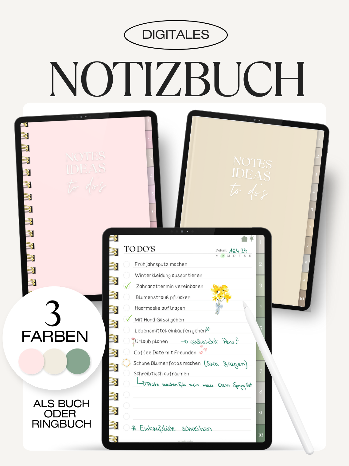 Notes Ideas To Do's - Notizbuch Digital